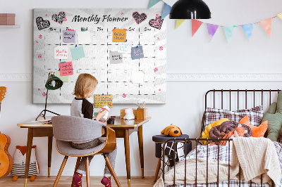 Cork memo board Fashion monthly planner
