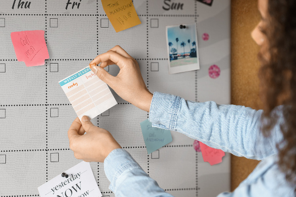 Cork memo board Fashion monthly planner