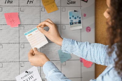 Cork memo board Fashion monthly planner