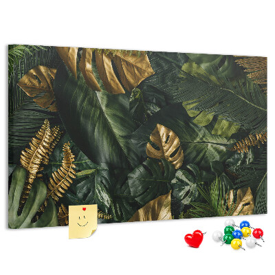 Cork display board Jungle leaves
