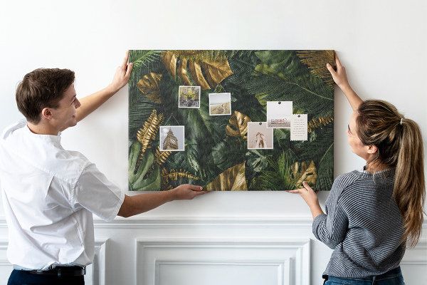 Cork display board Jungle leaves
