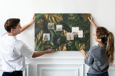 Cork display board Jungle leaves