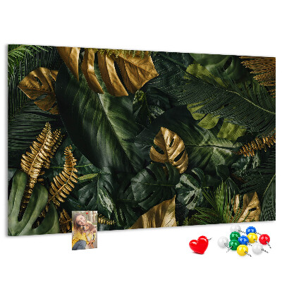 Cork display board Jungle leaves