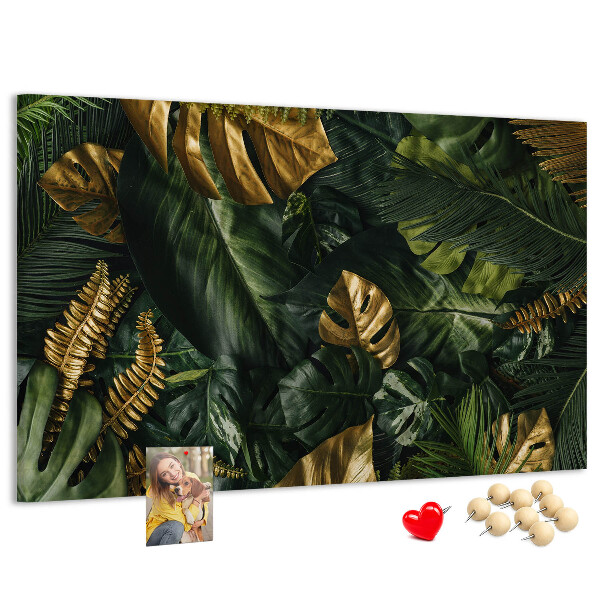 Cork display board Jungle leaves