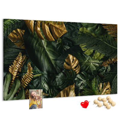 Cork display board Jungle leaves