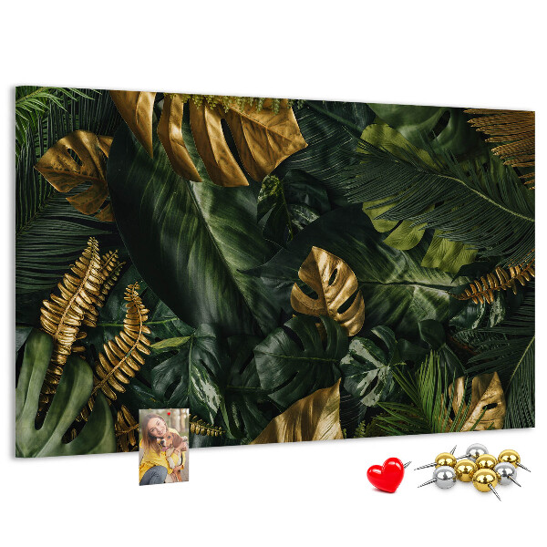 Cork display board Jungle leaves
