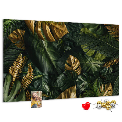 Cork display board Jungle leaves