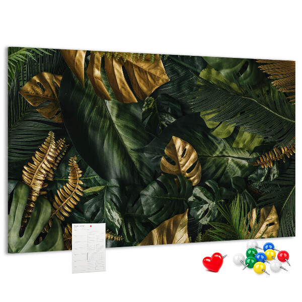 Cork display board Jungle leaves