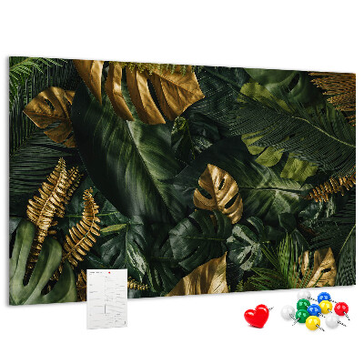 Cork display board Jungle leaves