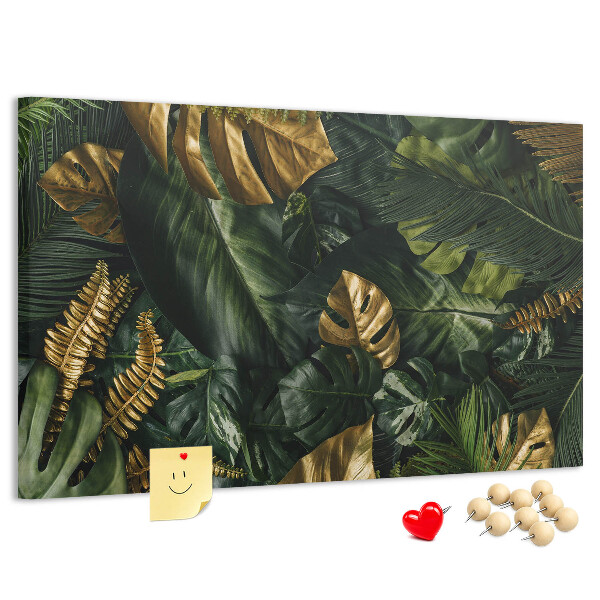 Cork display board Jungle leaves