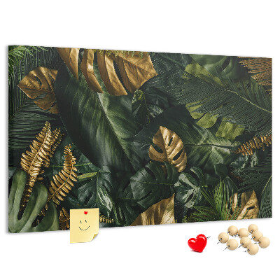 Cork display board Jungle leaves