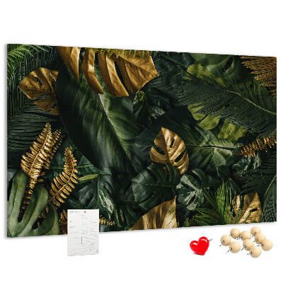 Cork display board Jungle leaves