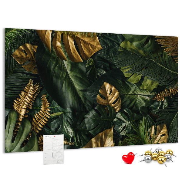Cork display board Jungle leaves