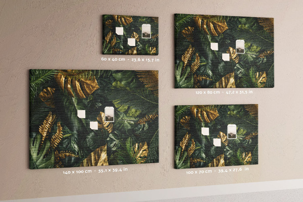 Cork display board Jungle leaves