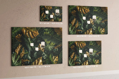 Cork display board Jungle leaves