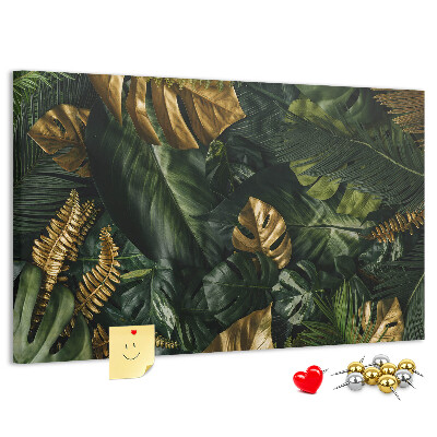 Cork display board Jungle leaves