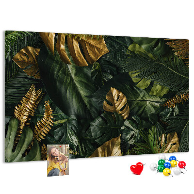 Cork display board Jungle leaves