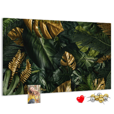Cork display board Jungle leaves