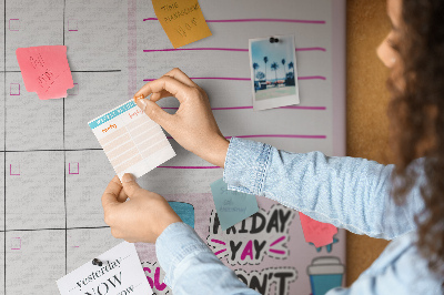 Cork display board Monthly planner