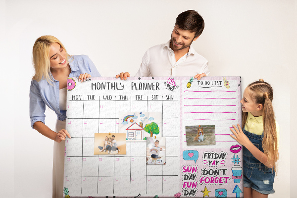 Cork display board Monthly planner