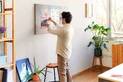 Cork memo board Abstract painting