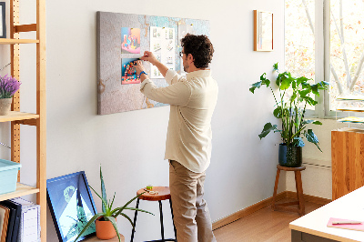 Cork memo board Abstract painting