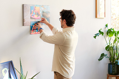 Cork memo board Abstract painting