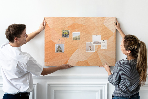 Cork board Triangles abstraction