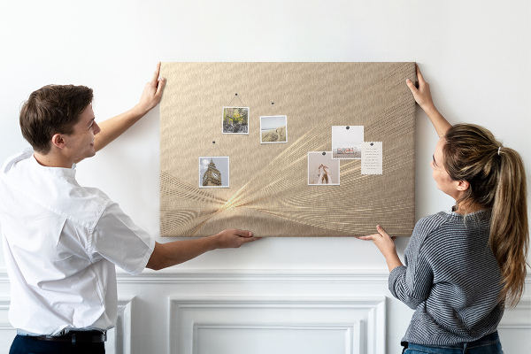 Cork memo board Abstract light