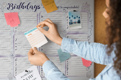 Cork board Birthday note