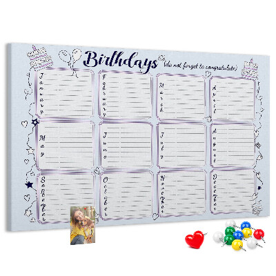 Cork board Birthday note