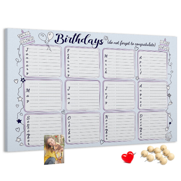 Cork board Birthday note