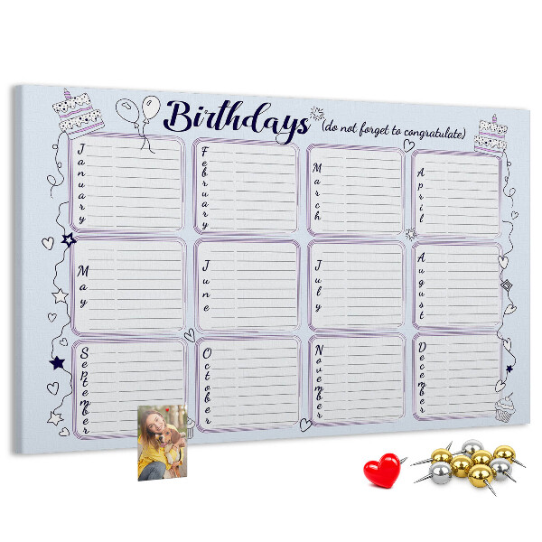 Cork board Birthday note