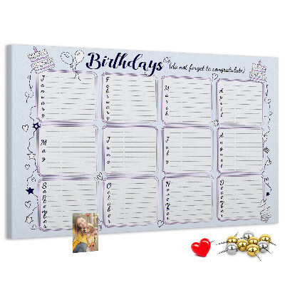 Cork board Birthday note