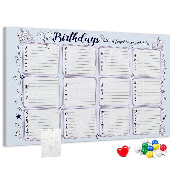 Cork board Birthday note