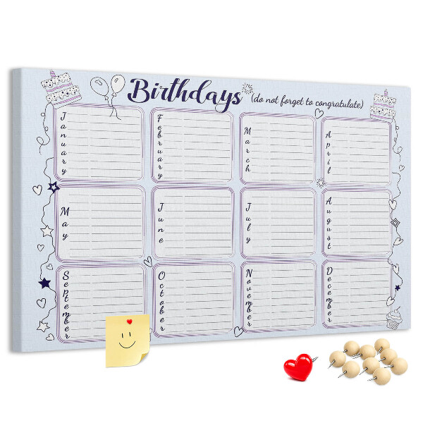 Cork board Birthday note
