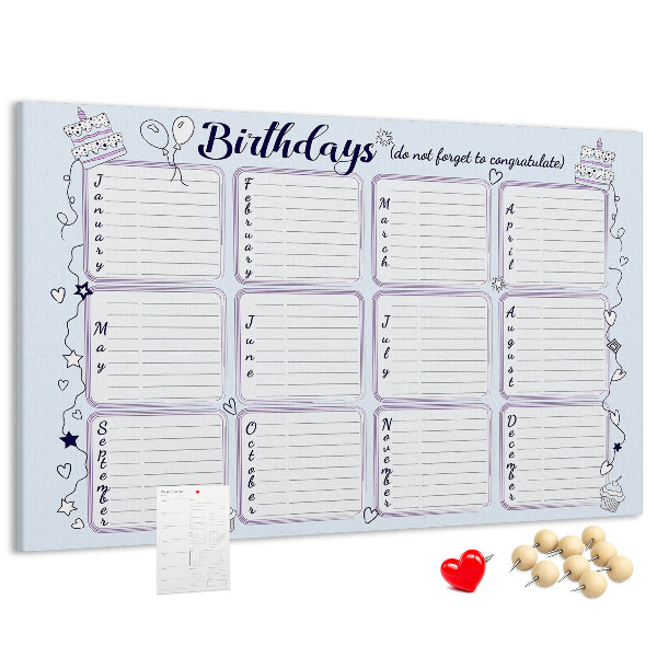 Cork board Birthday note