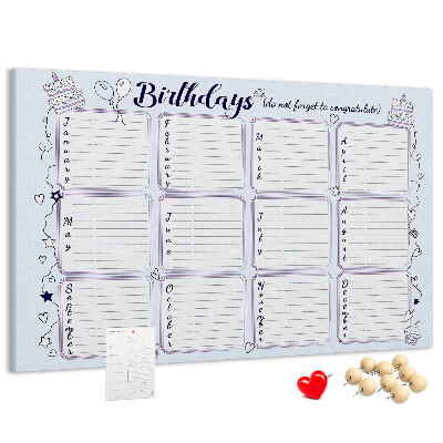 Cork board Birthday note