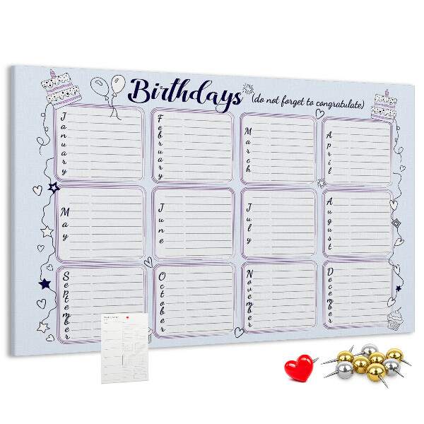 Cork board Birthday note