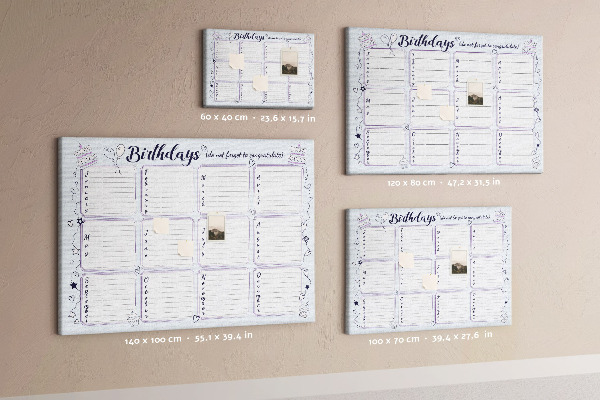Cork board Birthday note