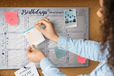 Cork board Birthday note
