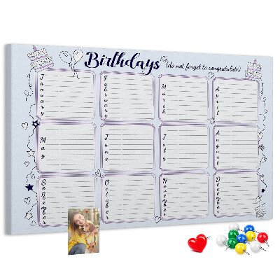 Cork board Birthday note