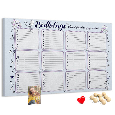 Cork board Birthday note
