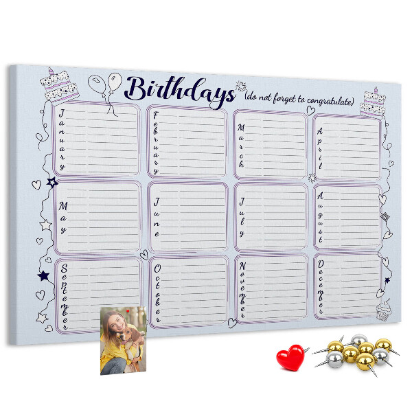 Cork board Birthday note