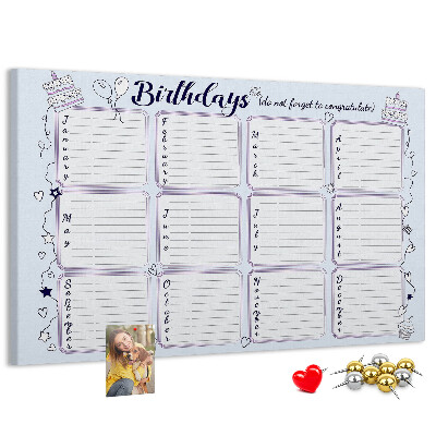 Cork board Birthday note