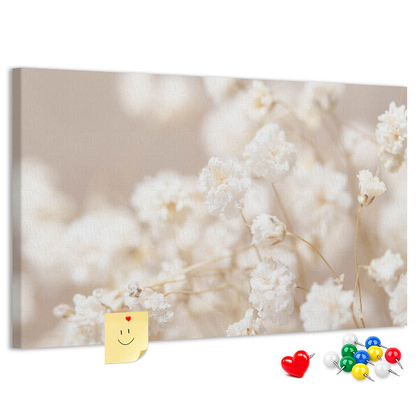 Cork display board Small white flowers