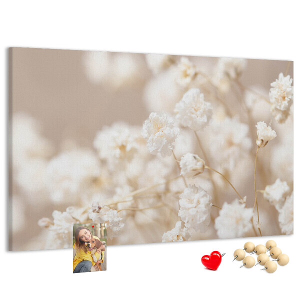 Cork display board Small white flowers