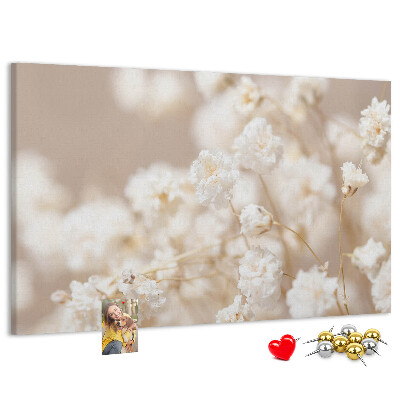 Cork display board Small white flowers