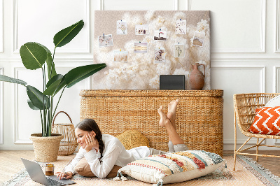 Cork display board Small white flowers