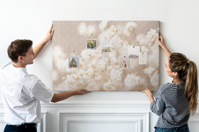 Cork display board Small white flowers